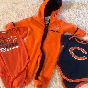 Chicago Bears Baby Snowsuit & Two Onesies